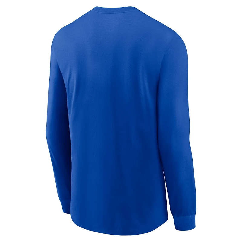 Men's Nike Royal Duke Blue Devils Legacy Arched Logo Long Sleeve T-Shirt
