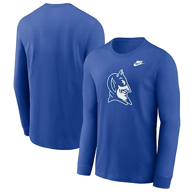 T-shirt à manches longues Nike Royal Duke Blue Devils Legacy pour homme avec logo principal