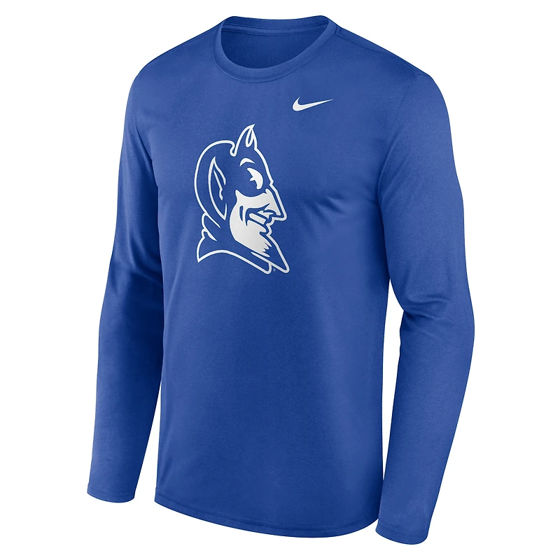 T-shirt Nike Royal Duke Blue Devils Primetime Alternate Logo Legend Performance à manches longues pour homme