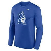 T-shirt Nike Royal Duke Blue Devils Primetime Alternate Logo Legend Performance à manches longues pour homme