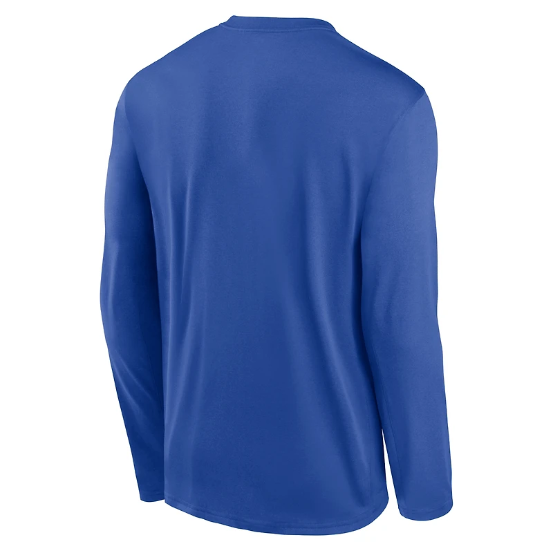 T-shirt Nike Royal Duke Blue Devils Primetime Alternate Logo Legend Performance à manches longues pour homme