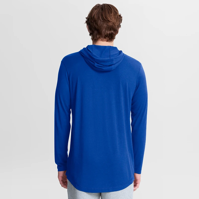 Men's Nike Royal Duke Blue Devils Primetime Arch Tri-Blend Dri-FIT Long Sleeve Hooded T-Shirt