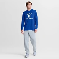 T-shirt à capuche manches longues Nike Royal Duke Blue Devils Primetime Arch Tri-Blend Dri-FIT pour homme