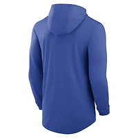 T-shirt à capuche manches longues Nike Royal Duke Blue Devils Primetime Arch Tri-Blend Dri-FIT pour homme