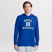 T-shirt à capuche manches longues Nike Royal Duke Blue Devils Primetime Arch Tri-Blend Dri-FIT pour homme