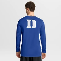 Men's Nike Royal Duke Blue Devils Primetime Campus 2-Hit Legend Dri-FIT Long Sleeve T-Shirt
