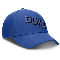 Casquette ajustable Nike Royal Duke Blue Devils Slanted Primetime Rise Performance pour homme
