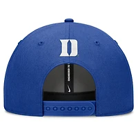 Casquette ajustable Nike Royal Duke Blue Devils Slanted Primetime Rise Performance pour homme