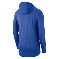 T-shirt à capuche manches longues Nike Royal Duke Blue Devils Team Performance pour homme