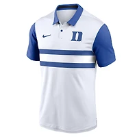Men's Nike White/Royal Duke Blue Devils Primetime Campus Pattern Vapor Dri-FIT Polo