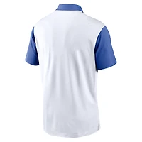Polo Nike Dri-FIT Primetime Campus pour homme, blanc/bleu royal Duke Blue Devils