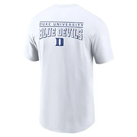 Men's Nike White Duke Blue Devils 2-Hit T-Shirt