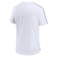 Men's Nike White Duke Blue Devils 2024 Sideline Coach Performance Top