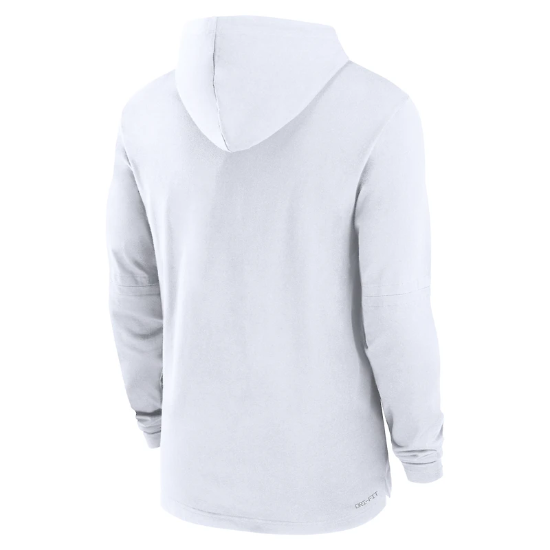 T-shirt à manches longues Nike blanc Duke Blue Devils 2024 Sideline pour homme