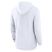 T-shirt à manches longues Nike blanc Duke Blue Devils 2024 Sideline pour homme