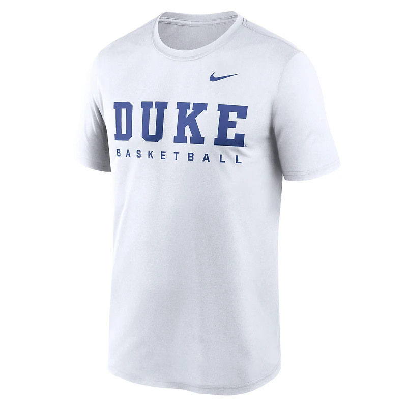 T-shirt Nike blanc Duke Blue Devils 2025 Courtside Basketball Legend Dri-FIT pour homme