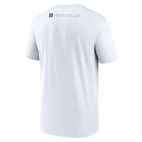 T-shirt Nike blanc Duke Blue Devils 2025 Courtside Basketball Legend Dri-FIT pour homme