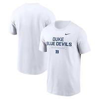 T-shirt Nike blanc Duke Blue Devils 2025 Courtside Basketball Performance pour homme