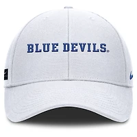 Casquette ajustable Nike blanche Duke Blue Devils 2025 On-Field Rise Performance pour homme