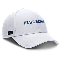 Men's Nike White Duke Blue Devils 2025 On-Field Rise Performance Adjustable Hat