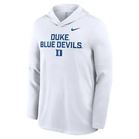 T-shirt à capuche et manches longues Nike Duke Blue Devils 2025 Sideline Dri-FIT pour homme