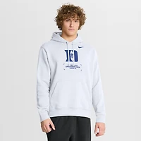 Men's Nike White Duke Blue Devils Basketball Two-Hit Club Fleece Pullover Hoodie