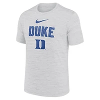 Men's Nike White Duke Blue Devils Campus Slant Velocity Performance T-Shirt