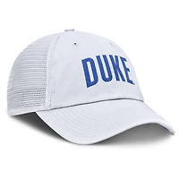 Men's Nike White Duke Blue Devils Club Campus Trucker Adjustable Hat