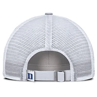 Men's Nike White Duke Blue Devils Club Campus Trucker Adjustable Hat