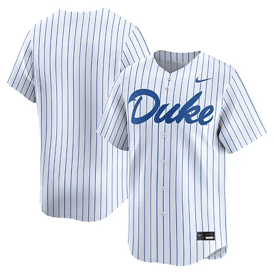 Men's Nike White Duke Blue Devils College Baseball Limited Jersey