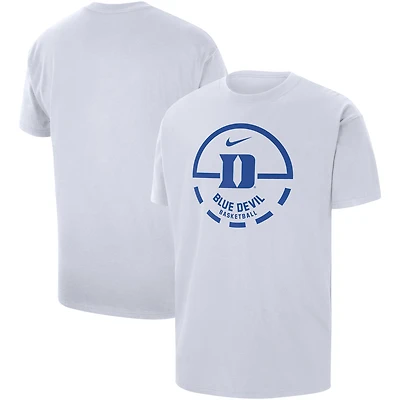 Men's Nike White Duke Blue Devils Free Throw Basketball T-Shirt