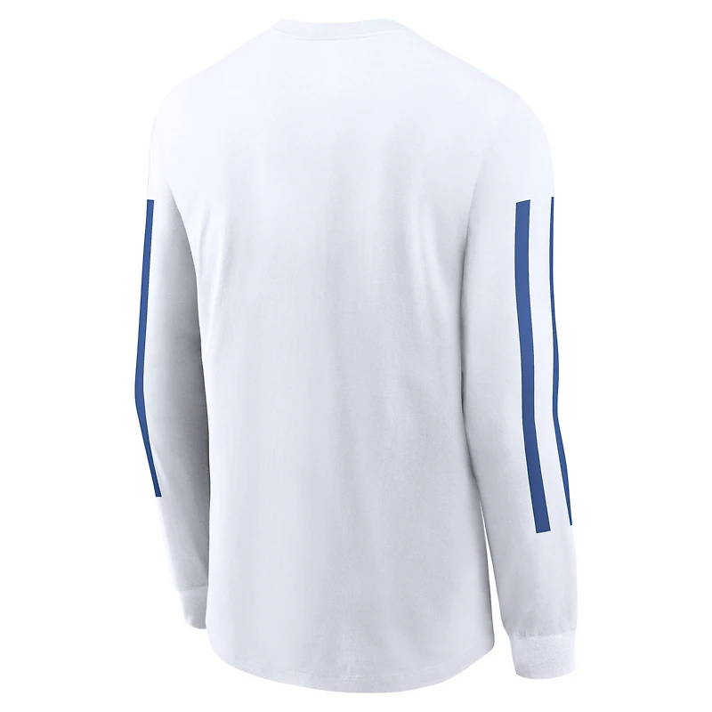 Men's Nike White Duke Blue Devils Local Spirit Slogan Long Sleeve T-Shirt