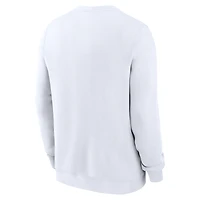 Men's Nike White Duke Blue Devils Old English Pullover Sweatshirt