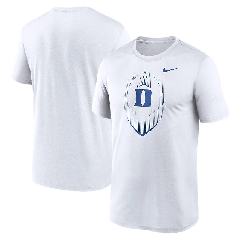 T-shirt Nike blanc Duke Blue Devils Primetime Legend Icon Performance pour homme