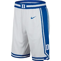 Short de basketball Nike blanc Duke Blue Devils Replica pour homme