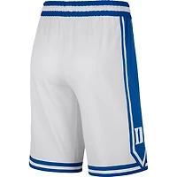 Short de basketball Nike blanc Duke Blue Devils Replica pour homme