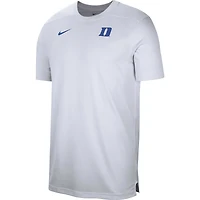 Men's Nike  White Duke Blue Devils Sideline Coaches Performance Top