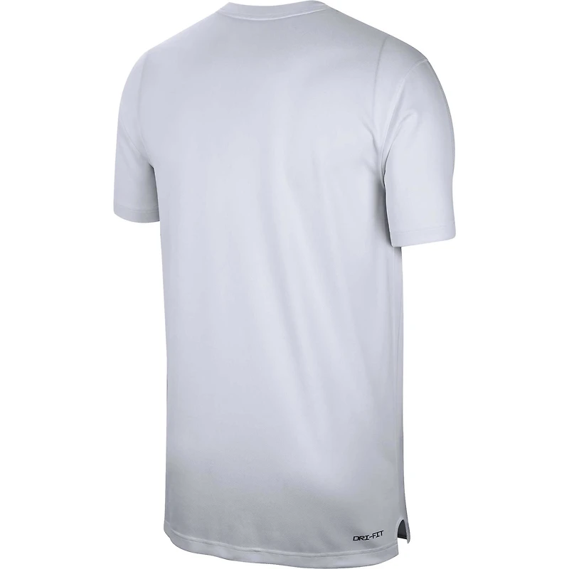 Men's Nike  White Duke Blue Devils Sideline Coaches Performance Top