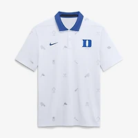 Men's Nike White Duke Blue Devils Vapor Pattern Dri-FIT Polo