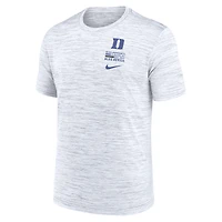 T-shirt Nike blanc Duke Blue Devils Velocity Stacked Performance pour homme