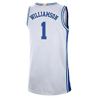 Maillot de basketball Nike Zion Williamson pour homme, édition limitée, blanc, Duke Blue Devils