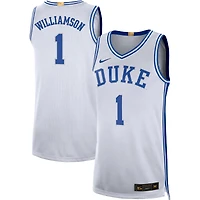 Maillot de basketball Nike Zion Williamson pour homme, édition limitée, blanc, Duke Blue Devils