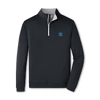 Sweat-shirt à col zippé Peter Millar Black Duke Blue Devils Perth pour homme