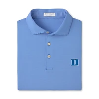 Men's Peter Millar  Royal/White Duke Blue Devils Jubilee Stripe Stretch Jersey Polo