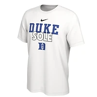 Nike  White Duke Blue Devils 2023 On Court Bench T-Shirt