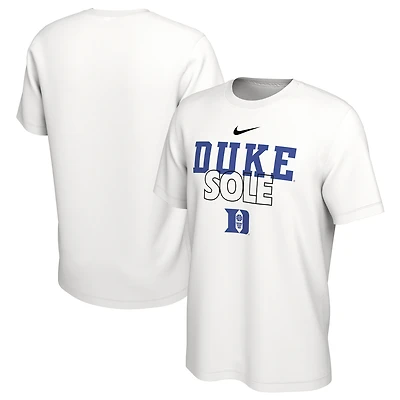 T-shirt Nike Duke Blue Devils 2023 On Court Bench blanc