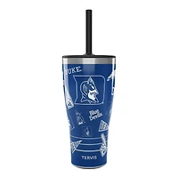 Gobelet Tervis Duke Blue Devils de 30 oz avec couvercle à paille