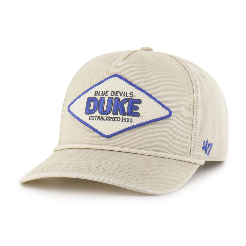 Casquette ajustable unisexe « 47 Cream Duke Blue Devils Outdoorsmen Cairn Hitch »