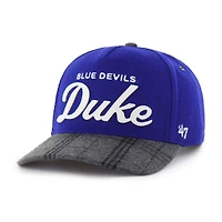Unisex '47 Royal Duke Blue Devils Windowpane Plaid Collection Hitch Adjustable Hat