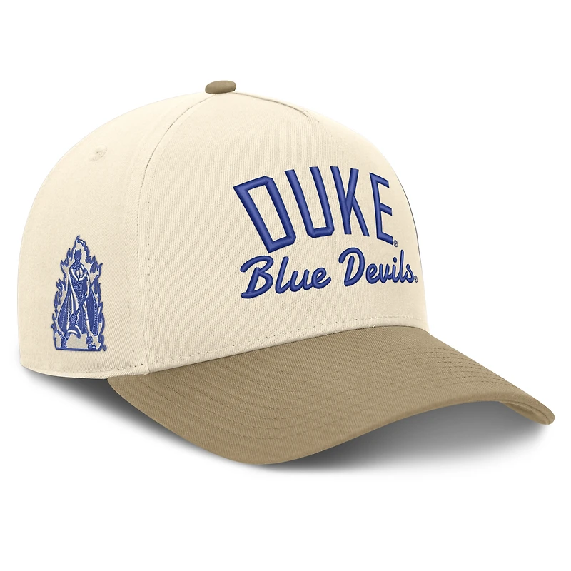 Unisex Nike Natural/Beige Duke Blue Devils Legacy Rise Adjustable Hat